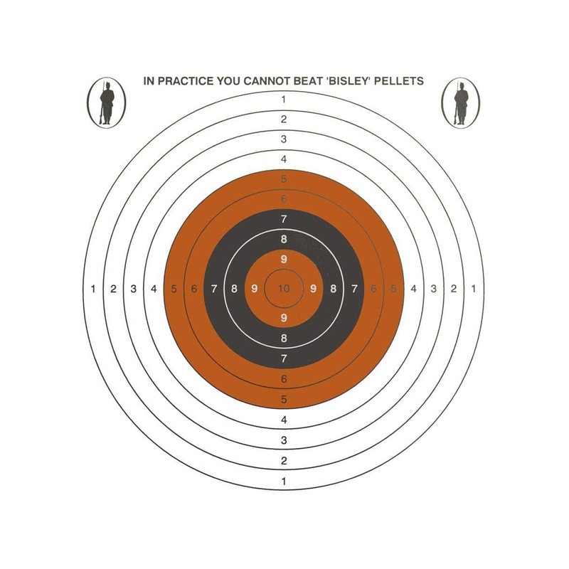 Bisley 14cm Single Targets Economy Card Grade 2 Pack of