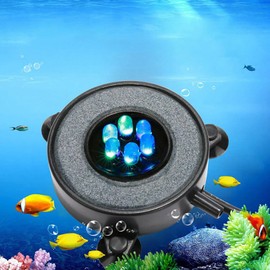 SagaSave LED Air Bubble Stone Light, Aquarium Light, Fish Tank Light, Air Stone Bubble Light, Round Waterproof Aquarium Bubbler for Aquarium and Fish Pond (Nano)