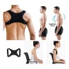 Corrector Postura Espalda Para Hombre Y Mujer Faja Ajustable Negro