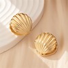 WCRAZYE Boho Conch Sell Earrings Gold Stud Earrings For Women