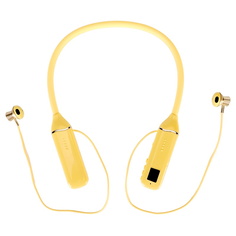 Bluetooth Neckband Headphone LED Power Display Memory Card Playback Magnetic