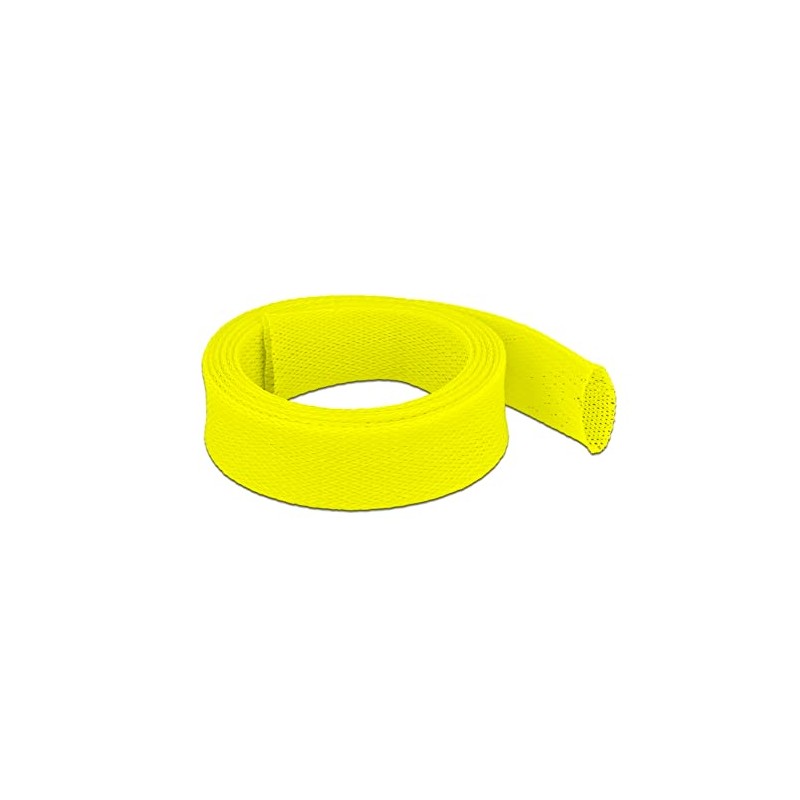 Delock Braided Hose Extendible 2 m x 38 mm Yellow