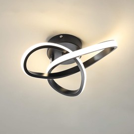 minfair Modern LED Ceiling Light, Ceiling Light with Round Geometry, Chic Chandelier 4500 K for Hallway, Living Room, Bedroom, 18 W, Diameter 24 cm