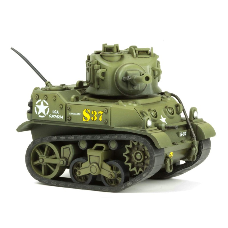 モンモデル ワールドウォートゥーンズシリーズ アメリカ軽戦車 M5スチュアート 色分け済みプラモデル MWWT012