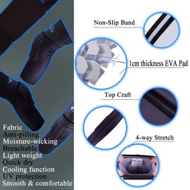 VSPORTS Basketball Knee Pads for Kids Long Leg Sleeves Compression Leg Sleeve for Wrestling Volleyball Protector Gear for Youth Girls Women Men Kids Boys Adult Black Medium 2 PC Pack