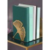 moses. libri_x Gingko Bookend Set of 2, Decorative Metal Book