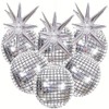 Disco Ball Balloons 9-Pack 4D Silver Disco Ball Party Balloons