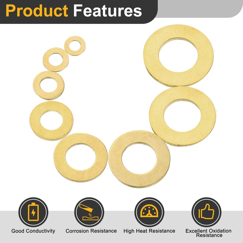 QUARKZMAN Pack of 12 Washers Set, M8 x 24 mm