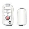 Stylec Remote Key Case Cover compatible with Fiat (White Silver)