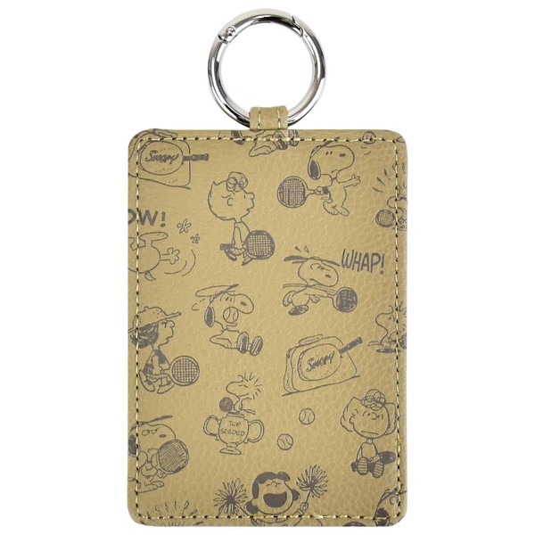 Marimo Craft SNOOPY Single Pass Case, Beige, Embossed Snoopy, Approx.