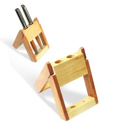 YUNCHUN Wood Pen Holder, Wooden Desk Accessories for Office, Business Desk Organizers, Executive Pens Display Stand for Decoration, Pencil Holder Desktop Pen Holder