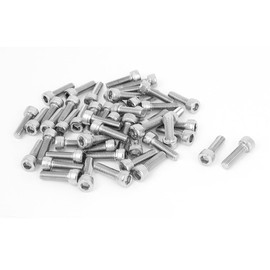 TOP-VIGOR 50Pcs M6-1.0 x 20mm Hex Socket Head Cap Screws, Allen Socket Drive DIN912, 304 Stainless Steel Replacement Machine Fastener Screws for Bicycle Motorcycle Machine Repairment