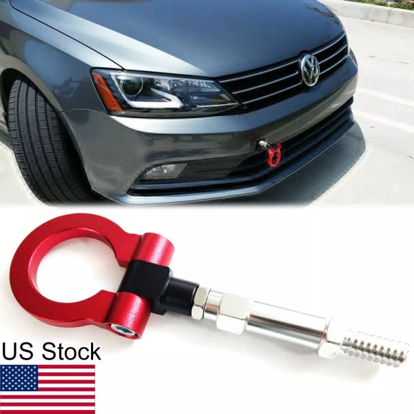 RY_TECH 1Pc Red Track Racing CNC Trailer Tow Hook For