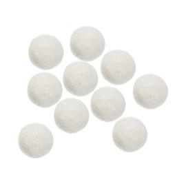 PATIKIL Wool Felt Balls Beads Wool Felting Pom 2cm 20mm White for Home Crafts Handcrafts Project DIY Pack of 10