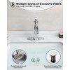 HEYMYTAP Brass Chrome Bathroom Faucet Single Handle, Bathroom Faucets One