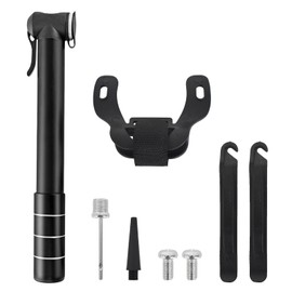 Mini Bike Pump, Sports Bicycle Mini Pump Extra Small, Mini Bicycle Pump with Frame Mount, High Pressure 100PSI, Bicycle Tyre Pump for Road, Mountain and BMX Bike Suitable for All Bikes