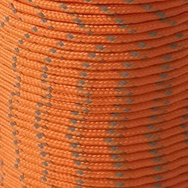 2mm Paracord Reflective Micro Cord Strong Bushcraft Lanyard Camping Hiking DIY (Orange, 10 meters)