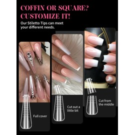 EBANKU Dual Nail Form Kit, 288PCS Poly Nail Gel Forms for French Nails, 12 Styles Dual Forms Silicone Reusable Pads, 5PCS Nail Clips, Gel Brush Pen Nail Files Buffer, Nail Extension Kit for Beginner