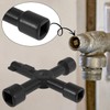 Kandishiex 12PCS 4 in 1 Meter Box Key, Universal Cross