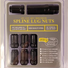 Subaru Sambar VI & V KIA MINI TRUCK spline anti theft LUG NUT KIT 12x1.50 BLACK