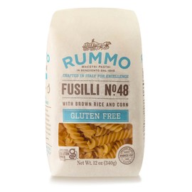 Rummo Gluten Free Fusilli N.48 - Gluten Free Fusilli Pasta Noodles, Made with Brown Rice & Corn, Pasta from Italy - 12 Ounce (Pack of 1)