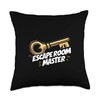Escape Room Master Exit Game Escape Room Throw Pillow