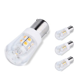 JOMITOP BA15S Led light Bulb 3000K 3W AC12V/DC12-24V 1156 1141 S8 Bayonet Base Non-Dimmable Waterproof Lamp CRI80 Warm White Pack of 4