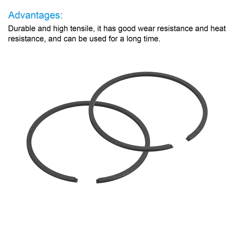 sourcing map Piston Ring Set, 2Pcs 40mm x 1.5mm Standard
