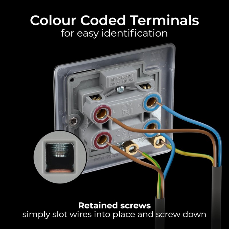 BG Electrical Cooker Control Switch Unit with LED Power Indicator,