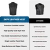Men's SOA Motorcycle Genuine Cowhide Leather Club Style Vest with