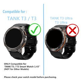 Aemus Screen Protector Compatible for AMAZTIM/KOSPET TANK T3 Smart Watch 1.43" (3 Pack) For T3E Smart Watch Tempered Glass Protector