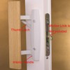 Mortise Style Reversible Sliding Patio Door Handle Set with Oak