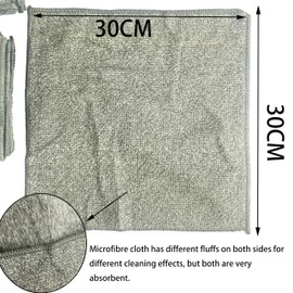 Microfibre Cloth, Microfibre Cleaning Cloths Multifunctional Reusable Cleaning Cloths Dish Cloths Super Absorbent for House, Kitchen, Car, Motorbike, Windows (10 Pack, 30x30cm)