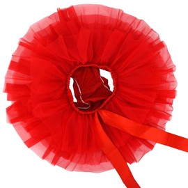 BGFKS Baby Girls Soft Tutu Skirt with Diaper Cover,1st Birthday Party Tutu Skirt Sets (Red)