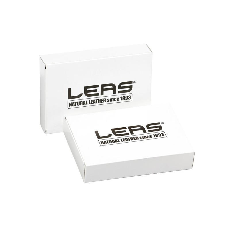 Men's and Women's wallet horizontal format LEAS, Genuine Leather, cherry