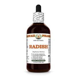 Radish (Raphanus Sativus) Dry Seed Glycerite, Made in Hawaii, Organic Raw Materials, All Natural, Vegan, Lab Tested Alcohol-Free Liquid Extract - 4 fl.oz