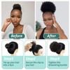 SPIKFN Afro Puff Clip On Human hair Drawstring Ponytail for