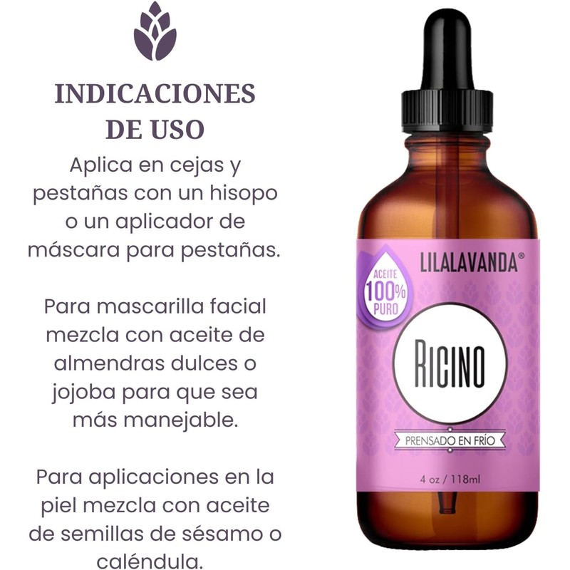 LilaLavanda – Aceite de Ricino Prensado en Frío – 118