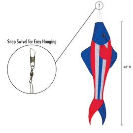 In the Breeze Patriot Trout Fish Sock, 48-Inch