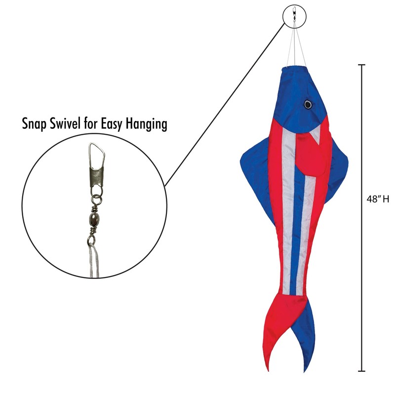 In the Breeze Patriot Trout Fish Sock, 48-Inch