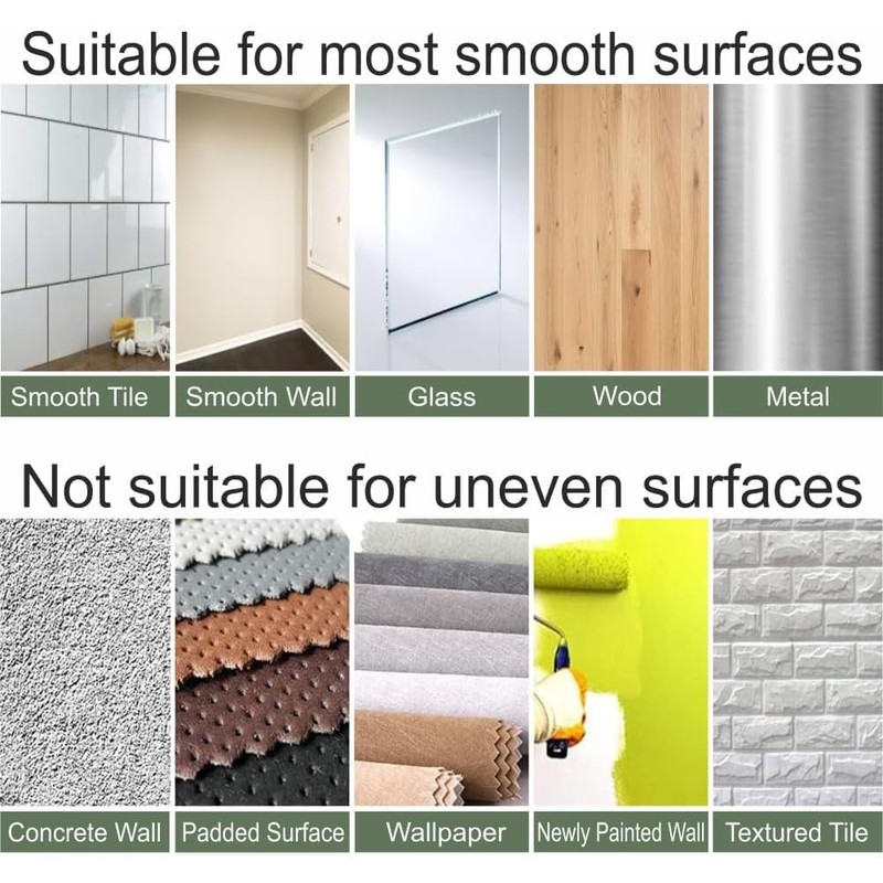 Pack of Rectangle Wall Mounted Acrylic Bathroom Mirrors: Frameless, Easy