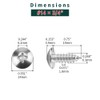 #14 x 3/4" Truss Head Wood Screws (25 pcs), 18-8