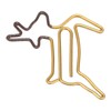 100pcs Shaped Paper Clips Deer Shape Metal Portable Office Clips