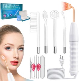 Mquina de Alta Frecuencia Facial y Corporal Profesional - Radiofrecuencia y Ozono con 4 Varitas de Nen  Tratamiento Facial, Corporal y Capilar...     