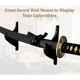 Sword Wall Mount - Hard Wood Sword Mount for Wall - Durable & Strong Katana Holder - Easy Mounting Picture Instructions Sword Wall Hanger - Decorative Sword Display Matches Any Home Decor