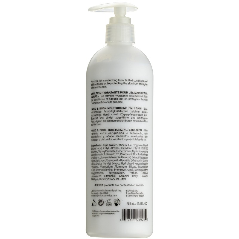 JESSICA Hand and Body Moisturising Emulsion 458 ml
