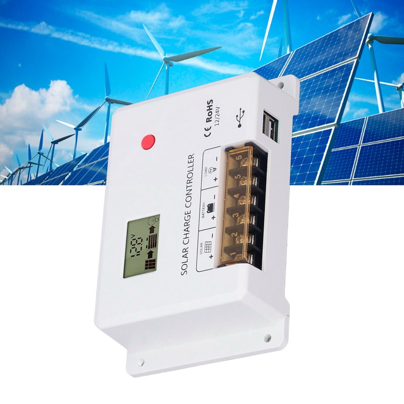 PWM Solar Charge Controller Regulator LCD Display for Lithium Sealed