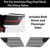 BOGAR TECH DESIGNS Precut Quarter Window American Flag Vinyl Decal