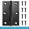 Black Door Hinges 3 Inch – 12 Pack Interior Hinges