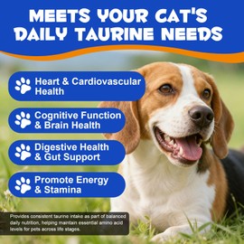 Taurine for Dogs,Taurine Supplement for Dogs,Taurine Supplement Powder for Dogs,Doggy Supps Taurine Powder,Easy-to-Mix Daily Supplement,Immune Support,Advanced Heart,Vision&Cognitive Support